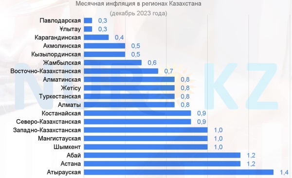 Коммуналка, продукты и услуги: что сильнее всего подорожало в Казахстане в декабре