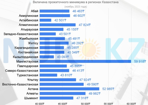 Прожиточный минимум резко снизился в Казахстане